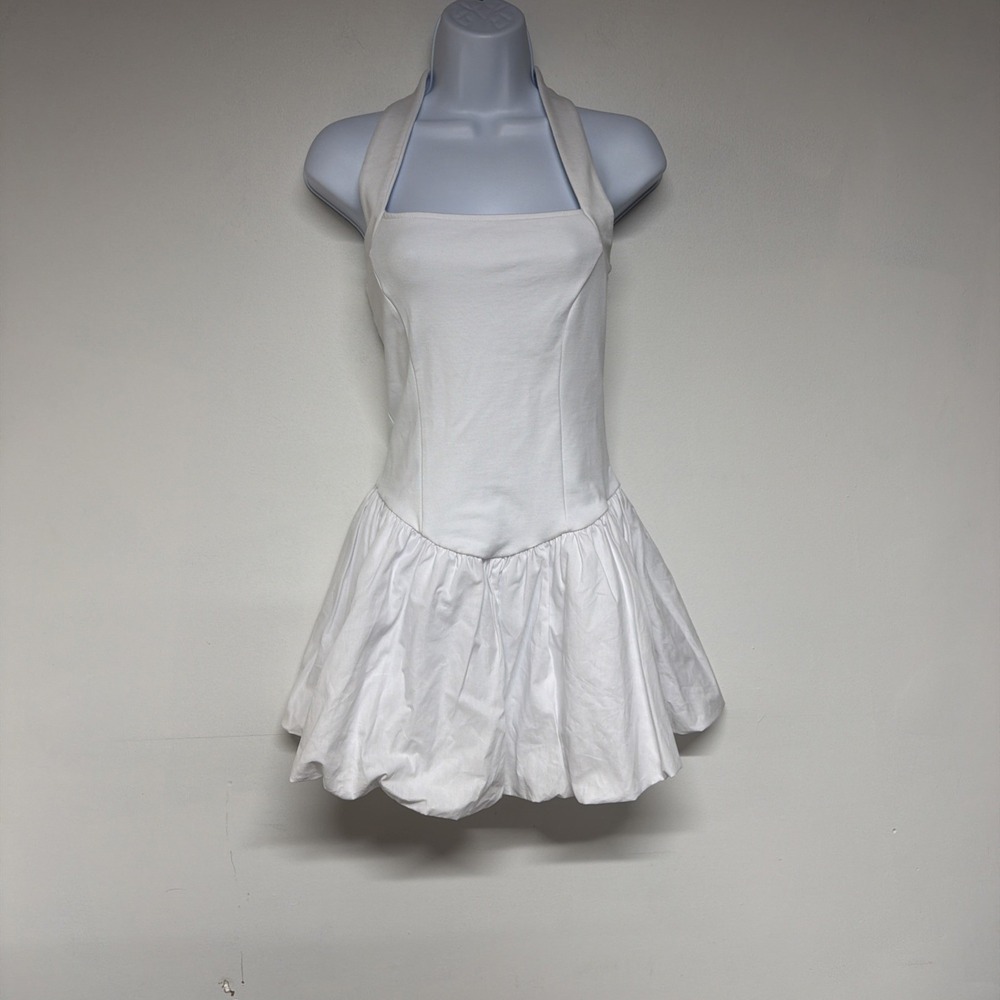 Fashion Nova Halter Dress Size S Womens Teens White Cocktail Casual
